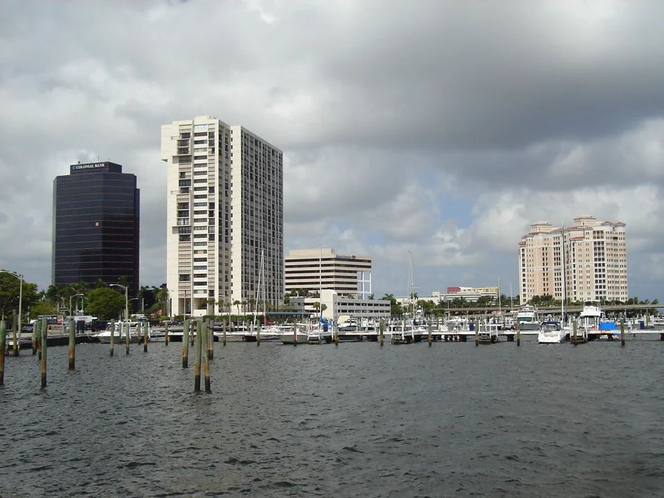 Historic West Palm Beach skyline along Flagler Drive, for geographic orientation; no office or job depicted